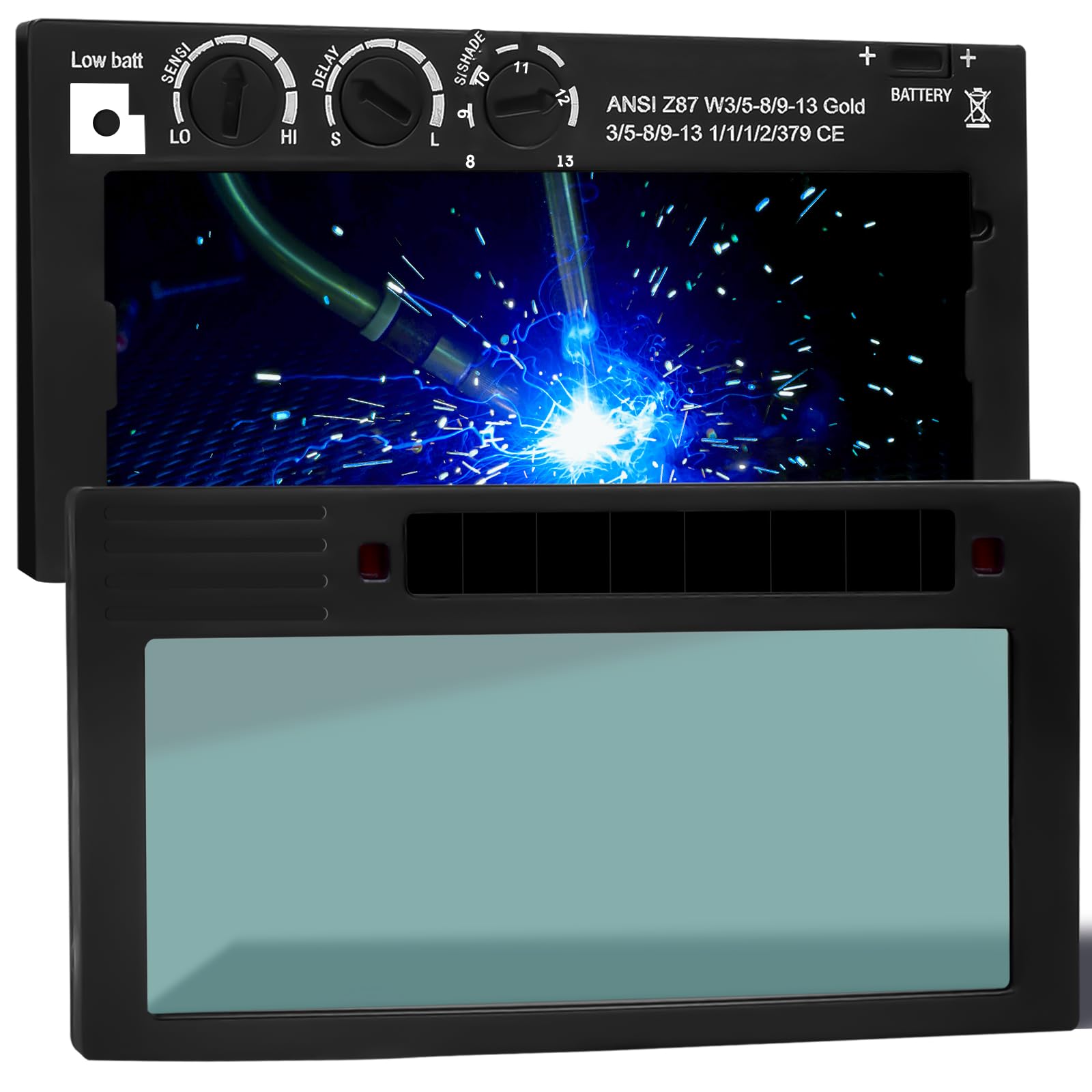 Amazon | 2x4 自動遮光溶接レンズ 可変シェード付き 8-13、2x4 1/4 HD 
