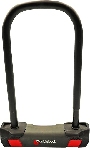 DoubleLock Grizzly U-Lock - Cerradura de bicicleta resistente para bicicletas, scooters y ciclomotores, cerradura en U de acero endurecido antirrobo