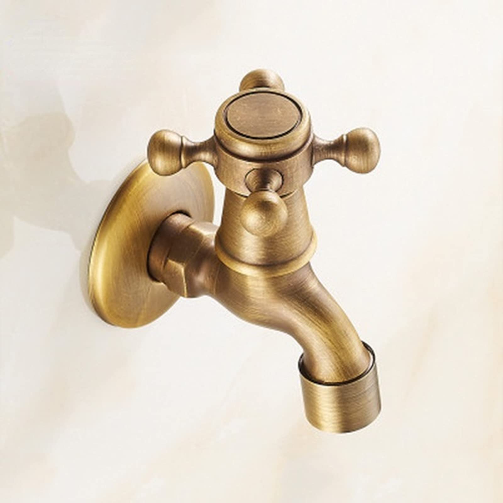 Carved Wall Mount Bibcock Brass Retro Tap Decorative Outdoor Garden Taps Washing Machine Mop Luxury Antique WC Faucet