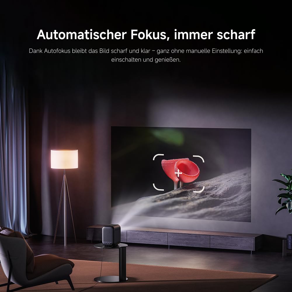Xiaomi L1 Smart Beamer 1080P Full HD mit Google TV & Netflix, Tragbarer Heimkino Projektor, Autofokus & Keystone, HDR10/HLG, 120" Display, 5G WiFi Bluetooth, Dolby Audio, Outdoor Beamer für Kinoabende
