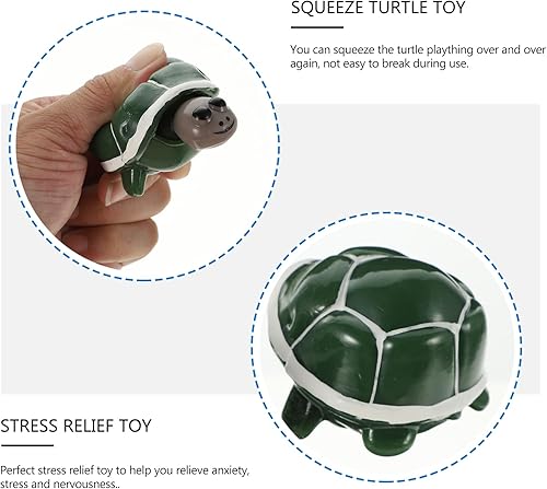 Miniatura 6 de DOITOOL 4 bolas suaves de tortuga para el estrés, juguetes para apretar, cabeza de tortuga de plástico, juguetes para aliviar la presión para