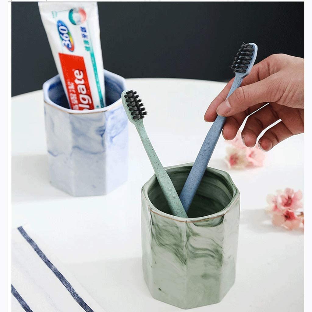 Papelería Portalápices con diseño de mármol, portalápices de Maquillaje Octogonal, portalápices Duradero multifunción, Caja de Almacenamiento de Gran Capacidad Portalápices