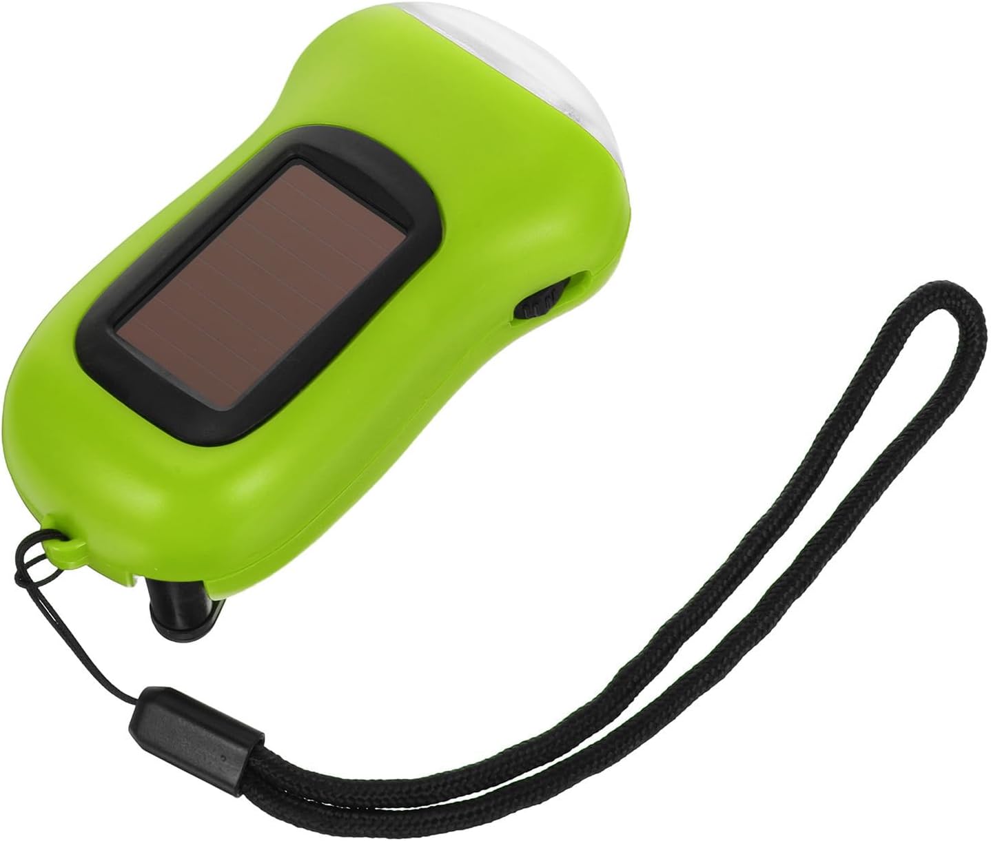 SEWACC Hand Crank Solar LED Flashlight for Outdoor Hiking, Lightweight
