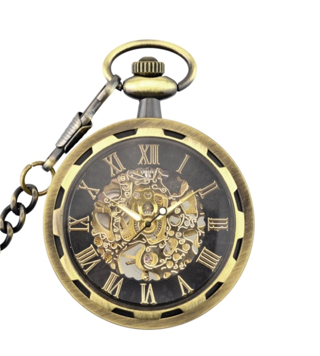 Vintage Zegarek Kieszonkowy Zegarki Kieszonkowe Dla Mężczyzn Vintage Dial Cyfry Rzymskie Skala Mechaniczny Zegarek Kieszonkowy Mężczyzn Elegancki