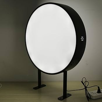 Lamp 限定ポスター サイン入り LED突出サイン アルミサイン 小型 620角(角型) ブラック (AD