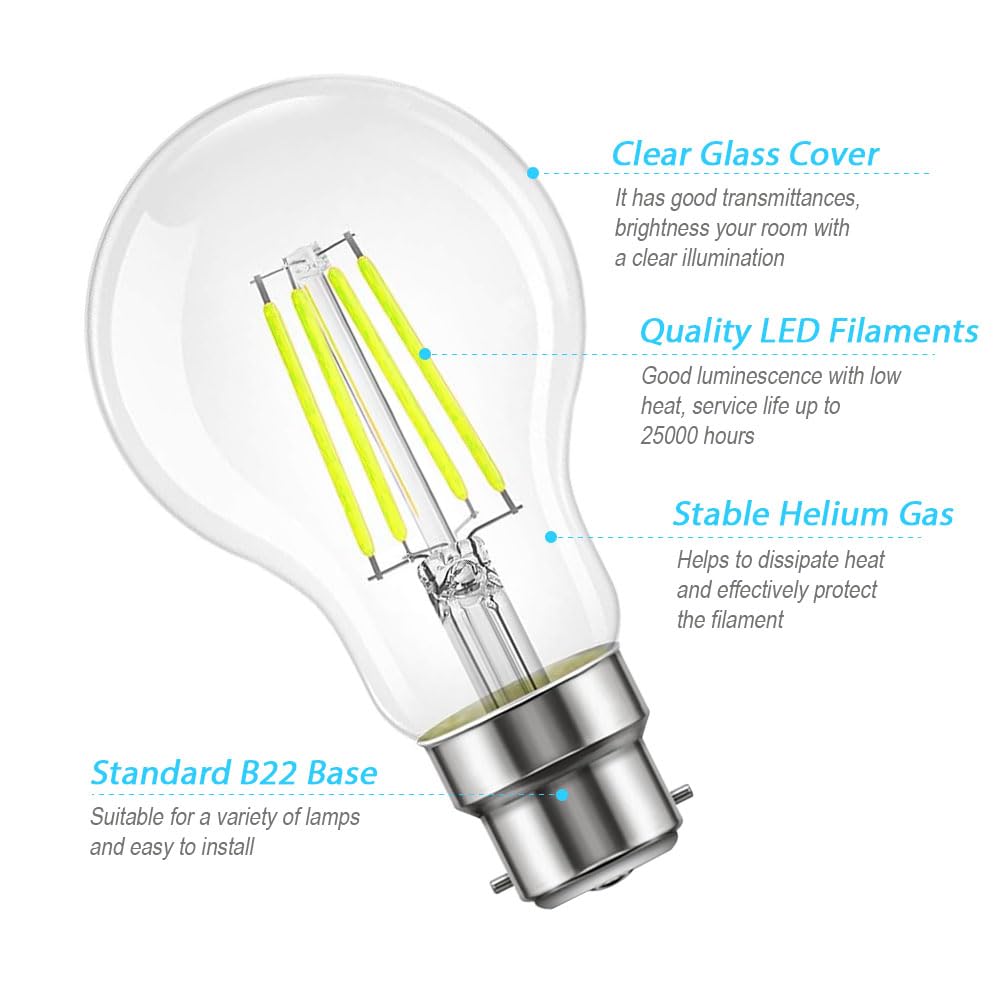 Xnordcaper B22 Bayonet LED Light Bulbs - Image 3