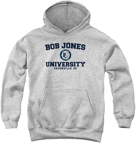 LOGOVISION Sudadera con capucha oficial de Bob Jones University con logotipo circular para niños y niñas