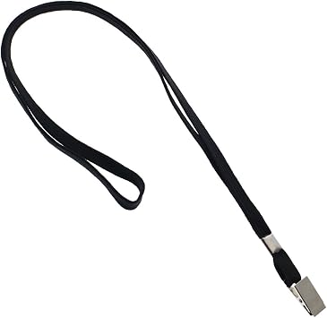 Specialist ID 10 Pack - Premium Lanyards with Bulldog Clip - Heavy Duty 3/8" Neck Strap Id Badge Holder w/Metal Alligator Clip for Slot Hole Name Badges - Secure Non-Breakaway Black