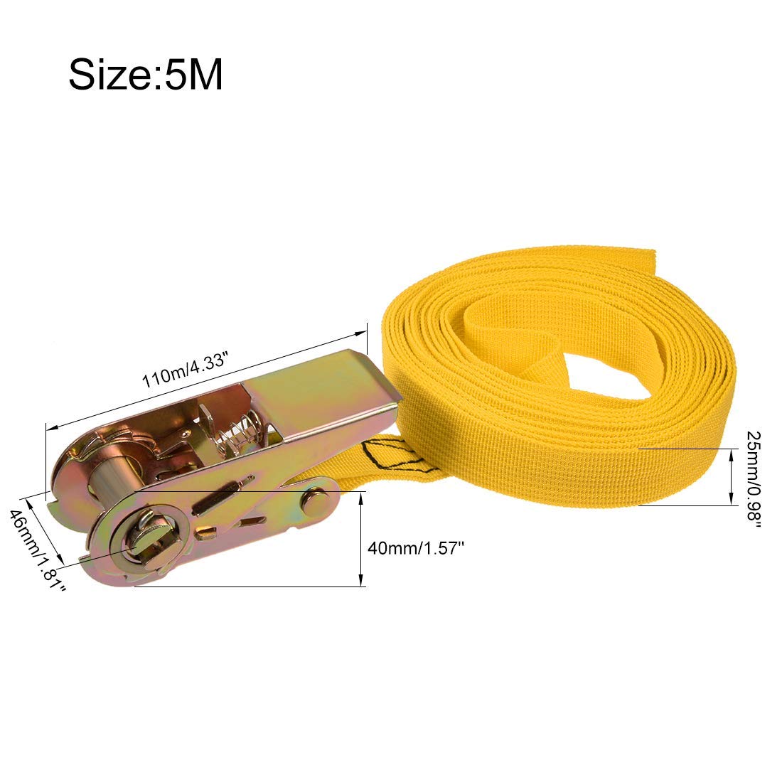 Cinghia Di Fissaggio A Cricchetto Ponsa 5m X 25mm - Portata 1000kg - Nero - Foto 4