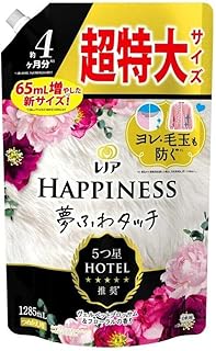 《セット販売》 P&G レノアハピネス 夢ふわタッチ ヴェルベットブロッサム&フローラルの香り つめかえ用 (1285mL)×6個セット 詰め替え用 柔軟剤 柔軟仕上げ剤 【P&G】