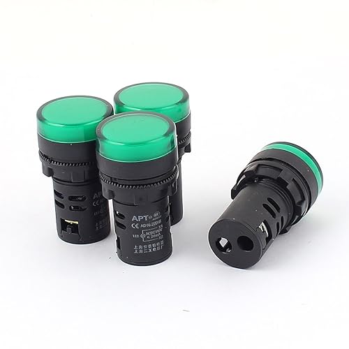 uxcell A15110200ux0132 ACDC 110V luz LED verde luz indicadora lámpara de señal piloto AD16-22DS 4 piezas