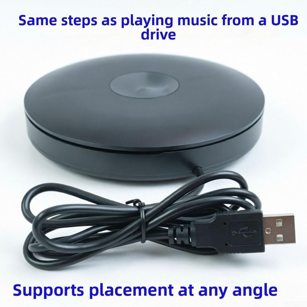 Reproductor de CD para vehículo con interfaz USB, reproducción de sonido WAV sin pérdidas, unidad de disco externa compacta de 16 x 16 x 4 cm para sistemas de audio de coche, instalación rápida