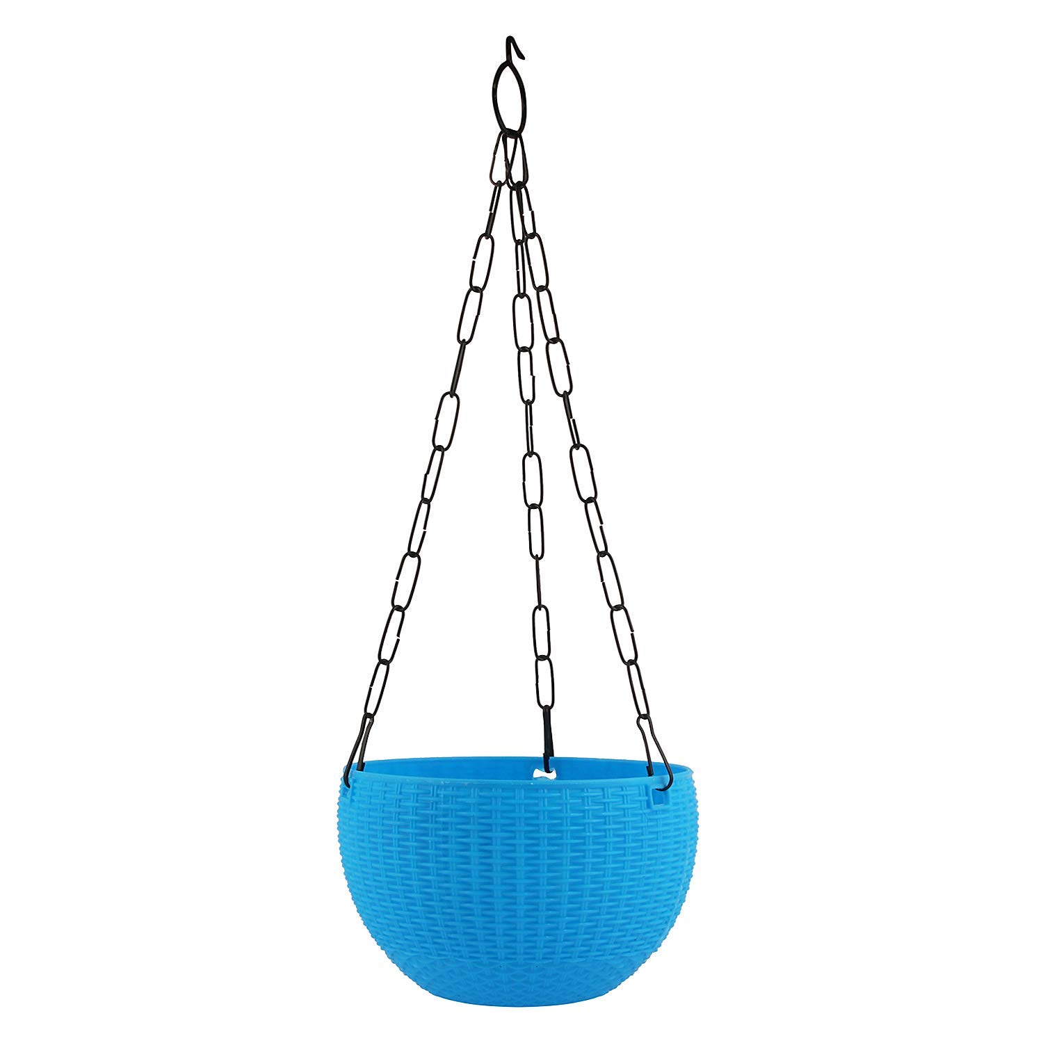 MorningVale Cane Basket, Plastic Hanging Pot, Multicolour 6 inch