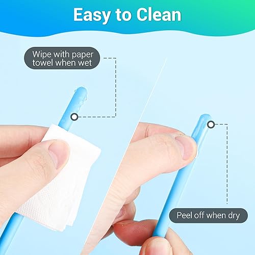 Miniatura 4 de Gartful 4 varillas de silicona de colores, varillas de mezcla reutilizables para resina epoxi, pintura, fabricación de vasos con purpurina, artes,