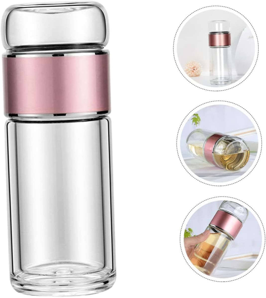 Tea Water Separation Cup Portable Tea Maker Glass Infuser Leakproof Easy to Carry Loose Leaf