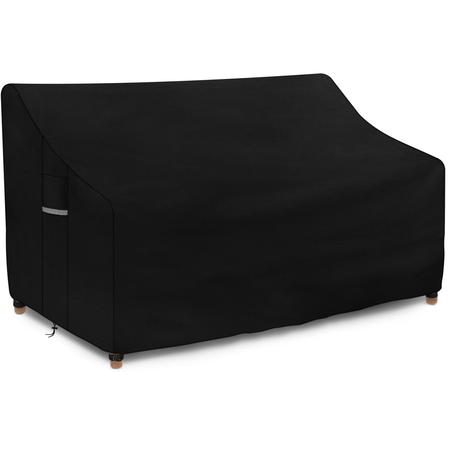 Patio Sofa Covers Waterproof 3-Seater Outdoor Couch Cover with Air Vents, Windproof Anti-UV Heavy Duty Oxford Fabric Outdoor Loveseat Cover, Patio Furniture Covers (79"L x 37"D x 35"H) - Black