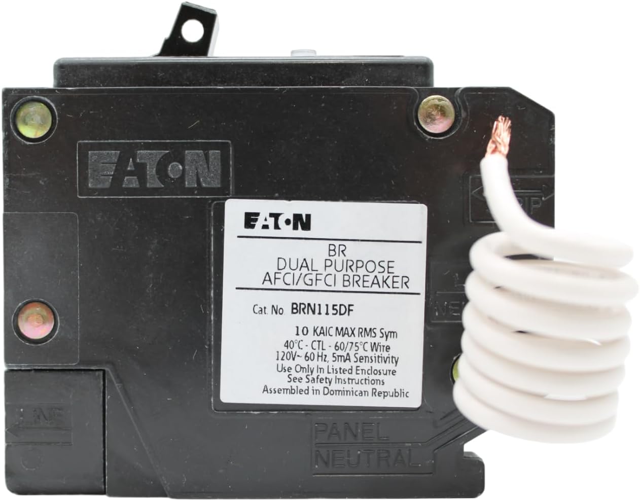 Eaton Type BR 15-Amp 1-Pole Dual Function AFCI/GFCI Circuit Breaker: Tools & Home Improvement