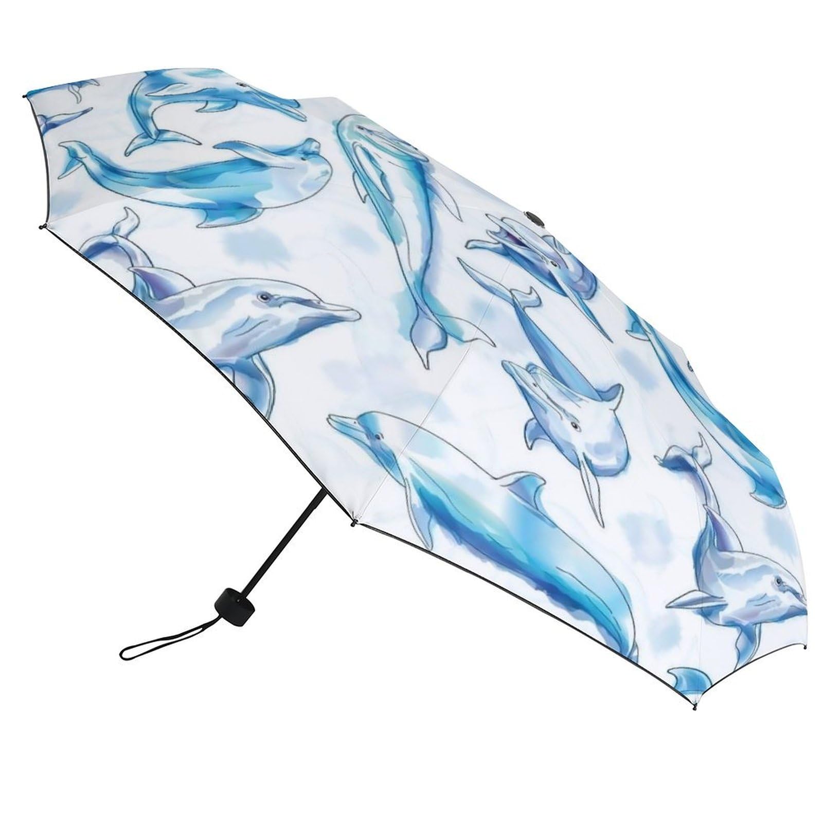 Amazon.co.jp: 折りたたみ傘 イルカ 青 海 海の生き物 折り畳み傘 日傘