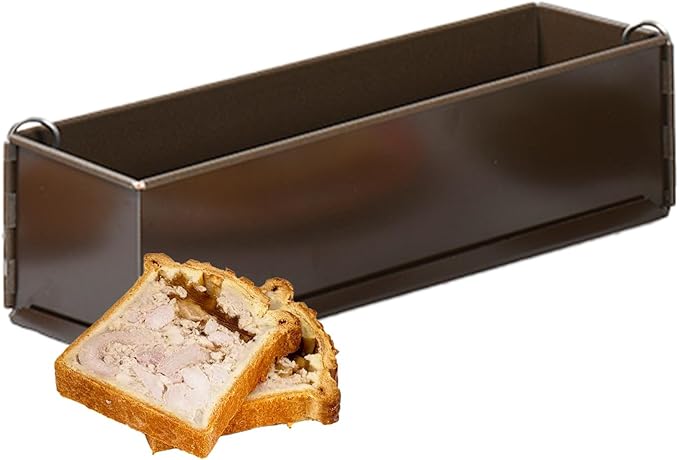 Gobel | Pastetenform lang | Glatte Oberfläche | Antihaftbeschichtet | Springform mit Hebeboden | Maße: 30 x 8 x 8 cm | Hergestellt in Frankreich