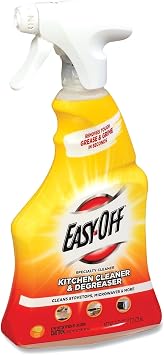 Easy Off Specialty Kitchen Degreaser Cleaner, Clear, Lemon, 16 Fl Oz