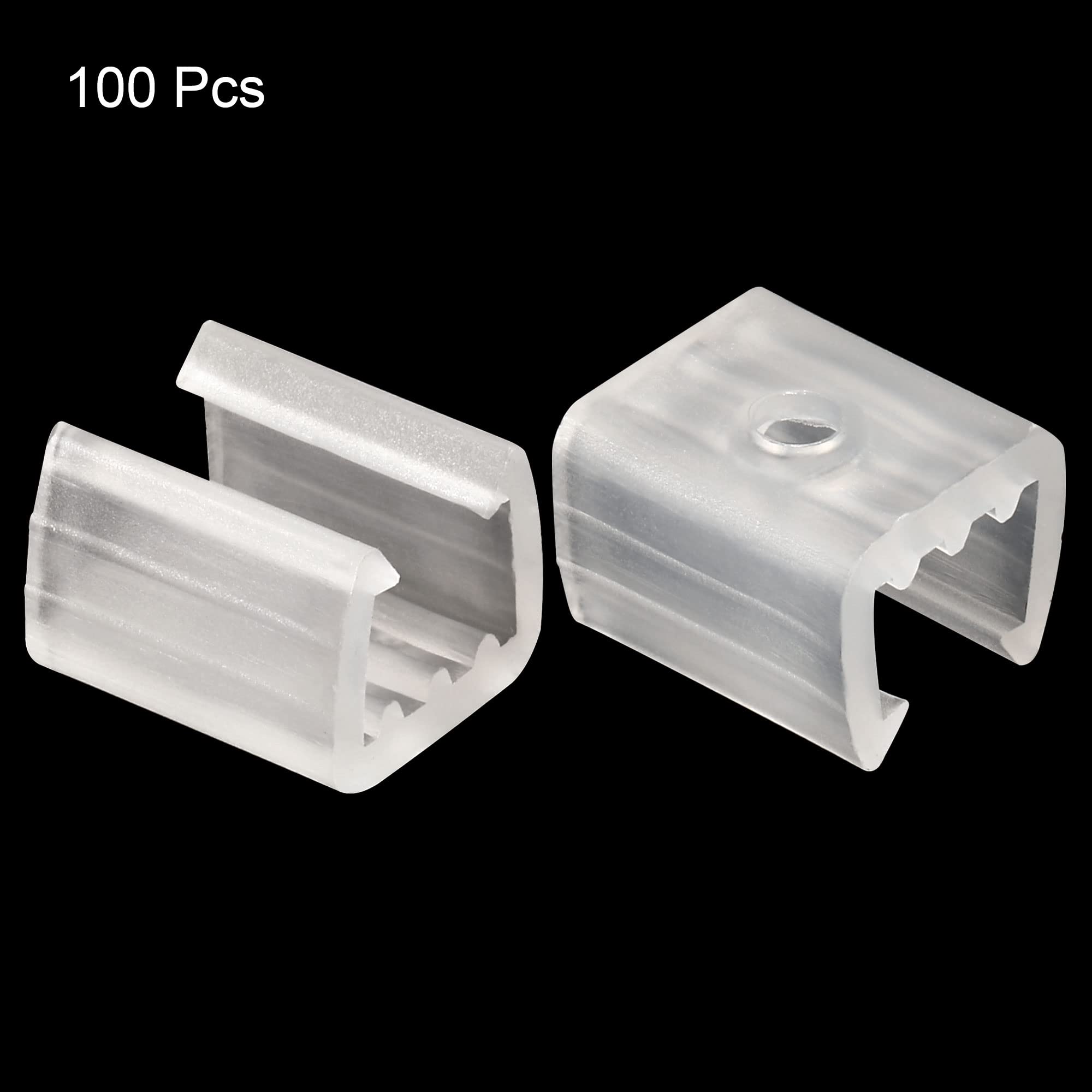 MECCANIXITY LED Mounting Clips Fit 8mm Silicone Neon Strip Lighting 100Pcs — Amazon image 3