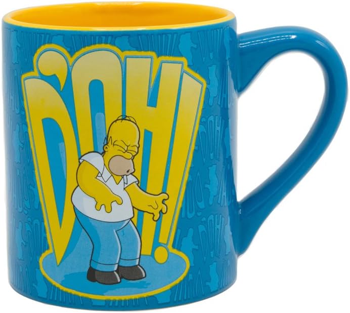 Silver Buffalo SIM20932 The Simpsons Doh Ceramic Mug, Multicolor