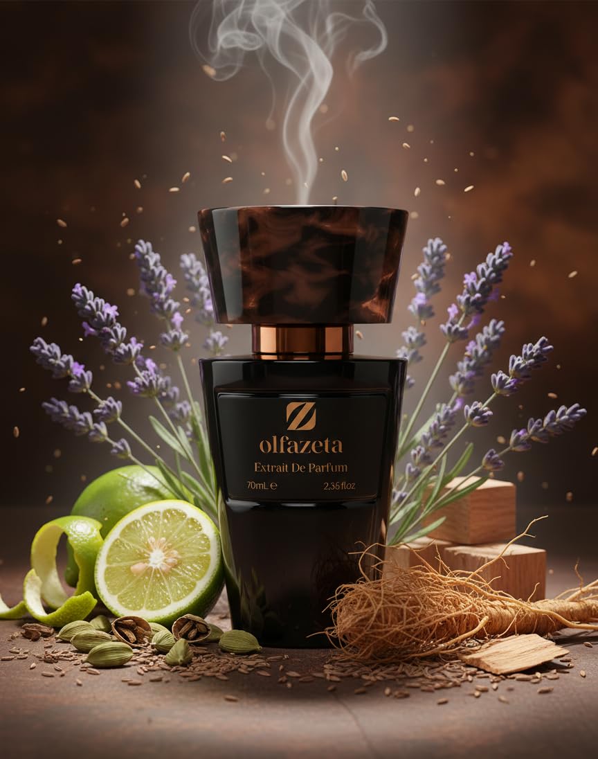 Olfazeta Eau de Parfum da uomo, 70 ml, codice 020, speziato e sensuale, con cardamomo, legno di cedro e lavanda