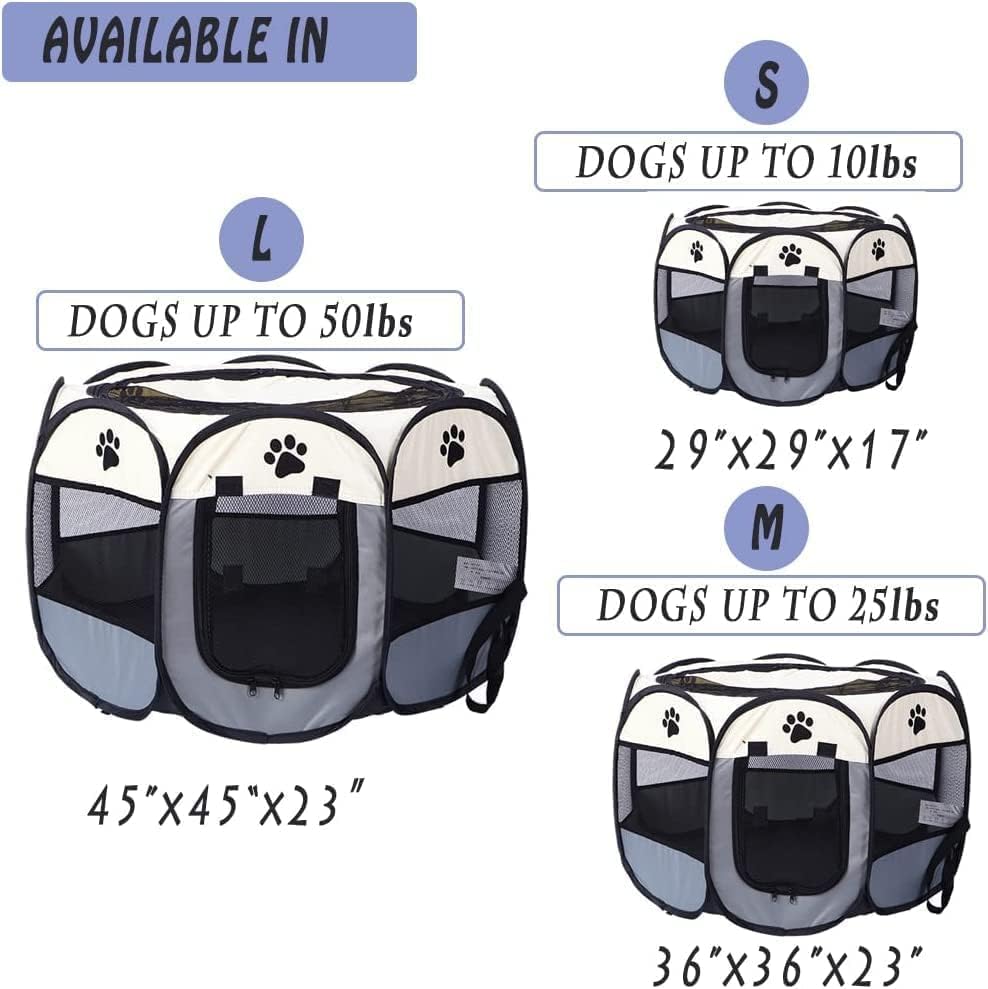 Miniatura 5 de Corralito portátil para perros, casa plegable para mascotas para perros y gatos, tiendas de campaña para ejercicios, casa de perrera para cachorros,