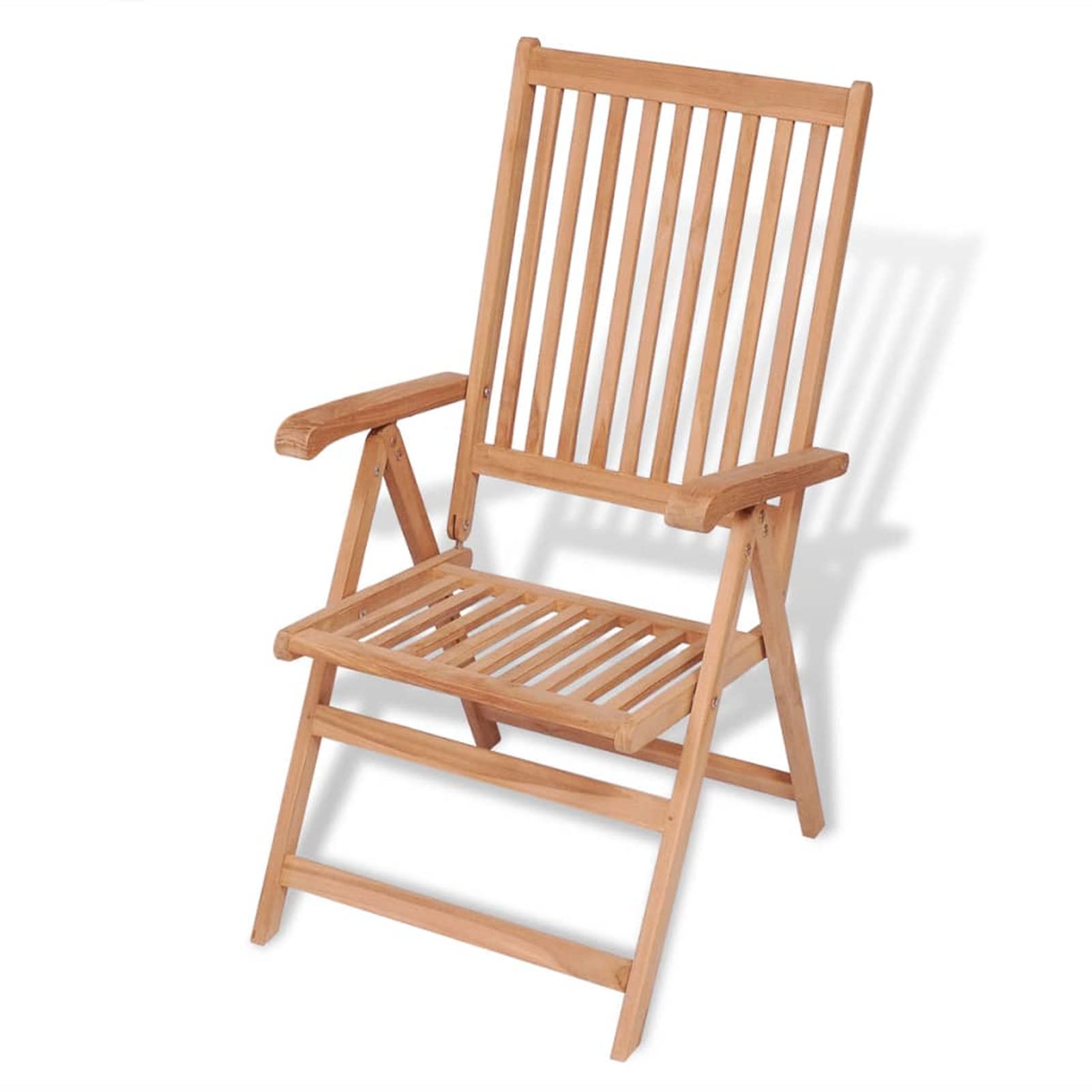 Homgoday Sedie Reclinabili da Giardino 2 pz in Legno Massello di Teak, Sedie da Esterno, Sedie da Pranzo per Giardino, Arredo Seggiole Giardino Arredi da Esterni Patio Terrazzo Arredamento