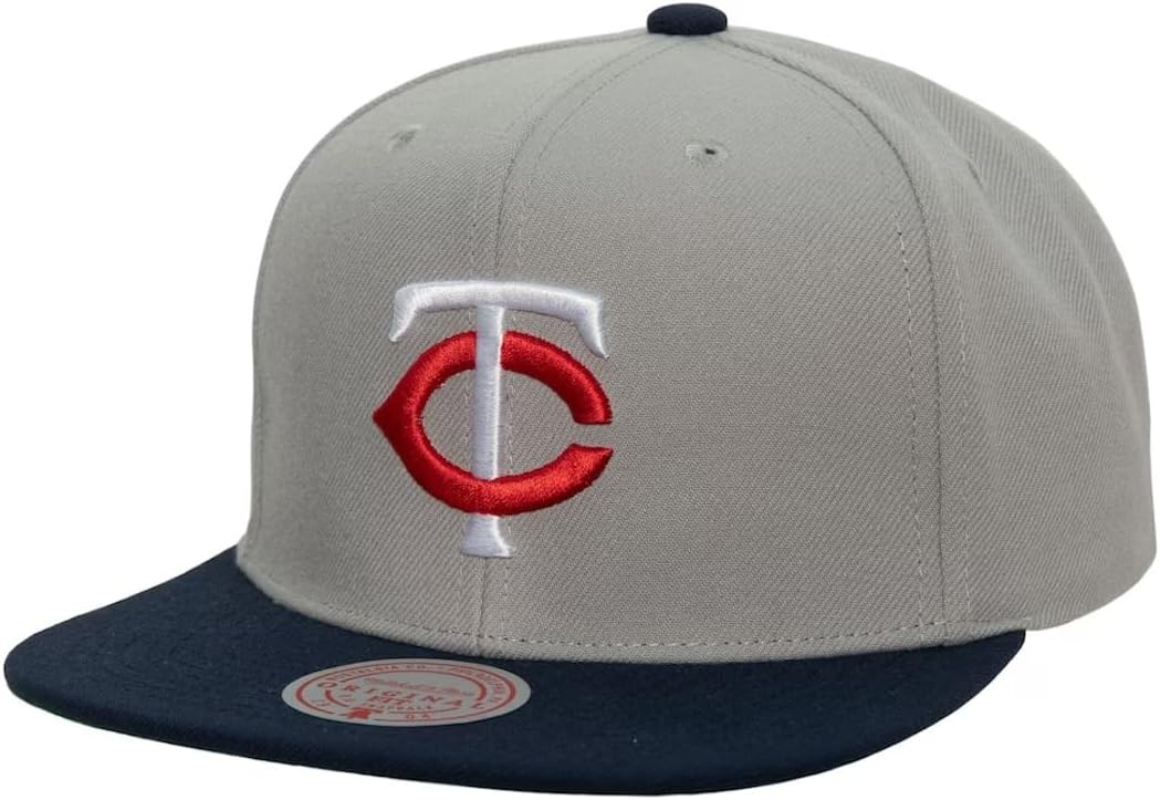 Mitchell & Ness Minnesota Twins Snapback Gris miniatura 1