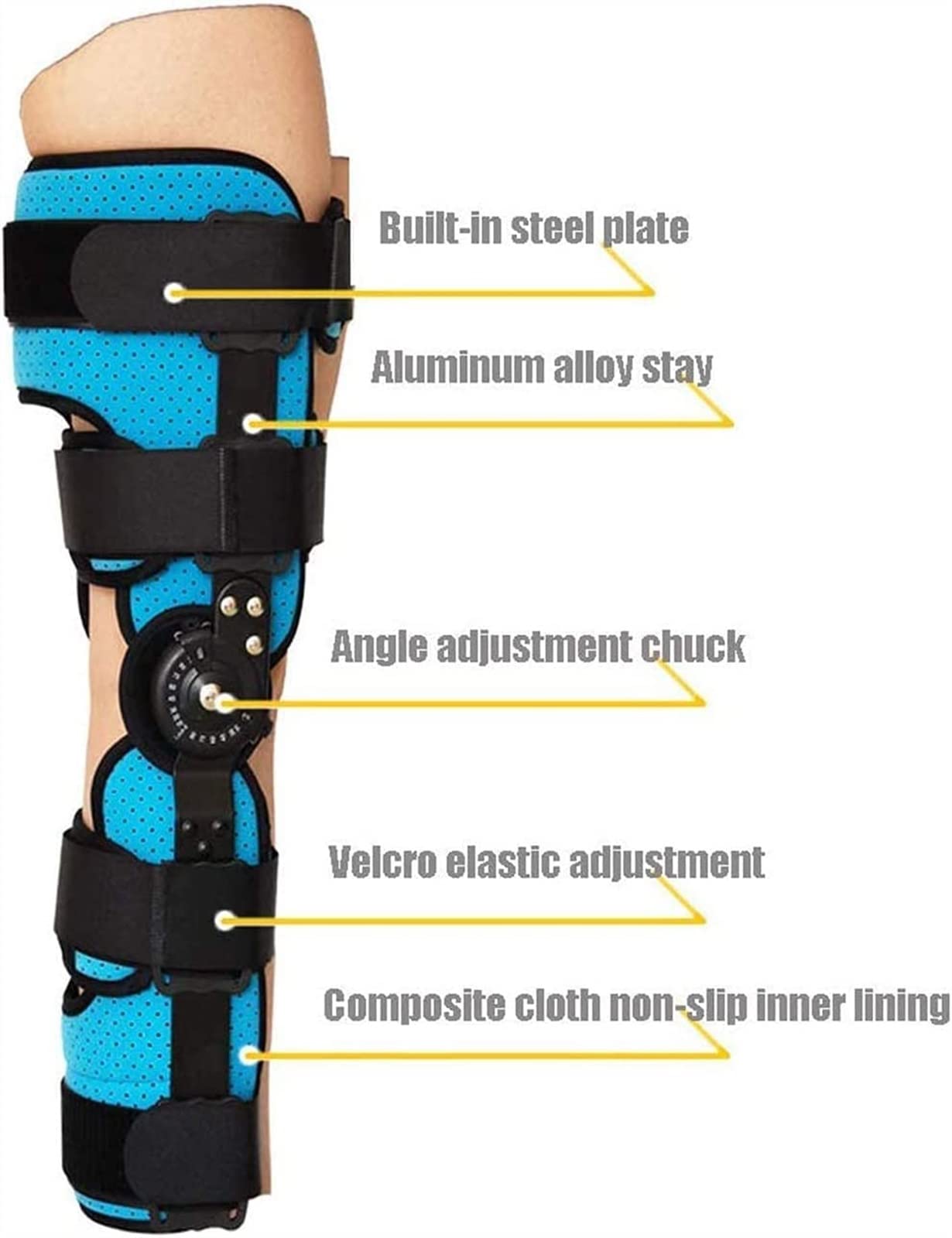 Stabilizator kolana na zawiasach, stabilizator stawu kolanowego, stabilizator stawu kolanowego, stabilizator kolana, stabilizator kolana, na Acl Arthritis łąkotki, uraz więzadła, lewy rozmiar S