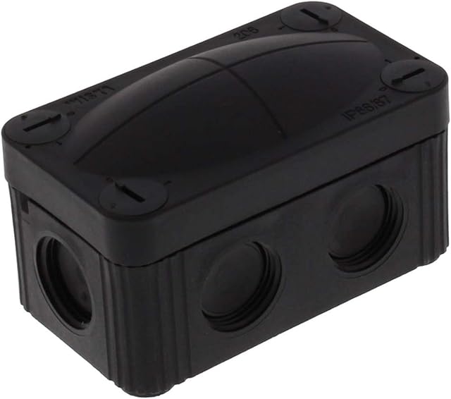 WISKA Box Combi 206 Black Empty IP66 Weatherproof Outdoor External Junction Box