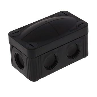 WISKA Box Combi 206 Black Empty IP66 Weatherproof Outdoor External Junction Box