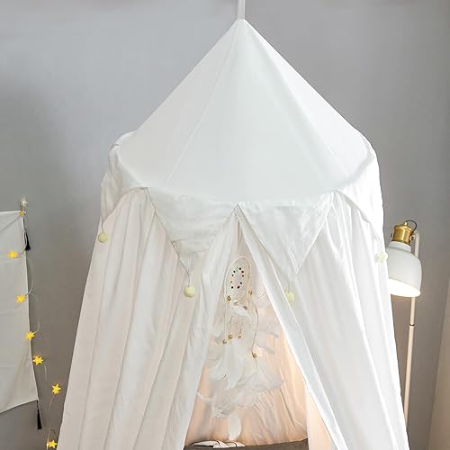 Miniatura 5 de Toldo de cama para niñas, toldo colgante redondo para cuna de bebé, decoración de habitación de cama de niños, rincón de lectura, interior y
