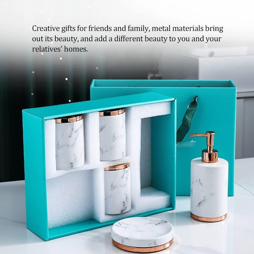 Soap Dispenser Soap Dispenser, Simple Ceramic Lotion Dispenser, Bathroom Pump Bottle Set with Metal Base for Home, Hotel, Restaurant Reusable