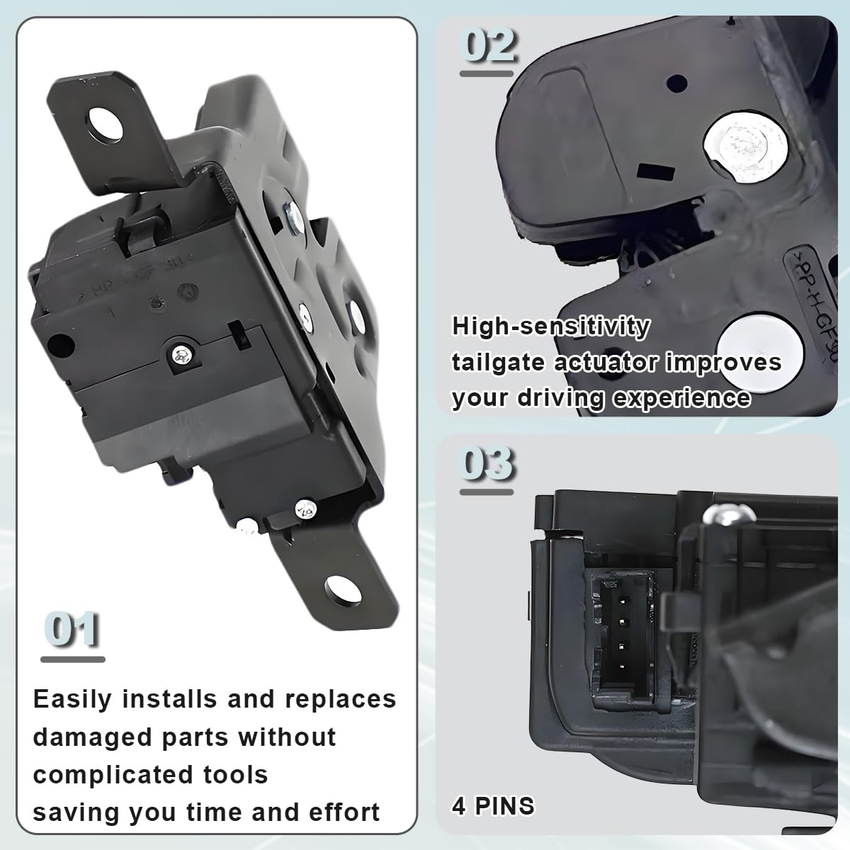 ZAMDOE 51247248075 Serratura del portellone Serratura del Bagagliaio Adatto per BMW 1-Series F20 2010-2015 F20 LCI 2014-2017 F21 2010-2015 F21 LCI 2014-2017 i3 I01 2013-2017 Serratura portellone