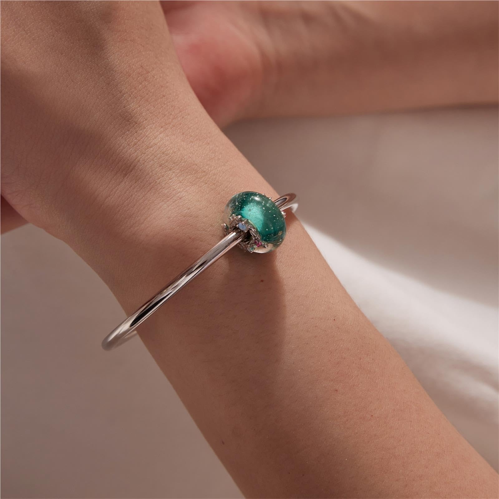 Plata 925 Fiesta Campana Guirnalda Charm for Pandora