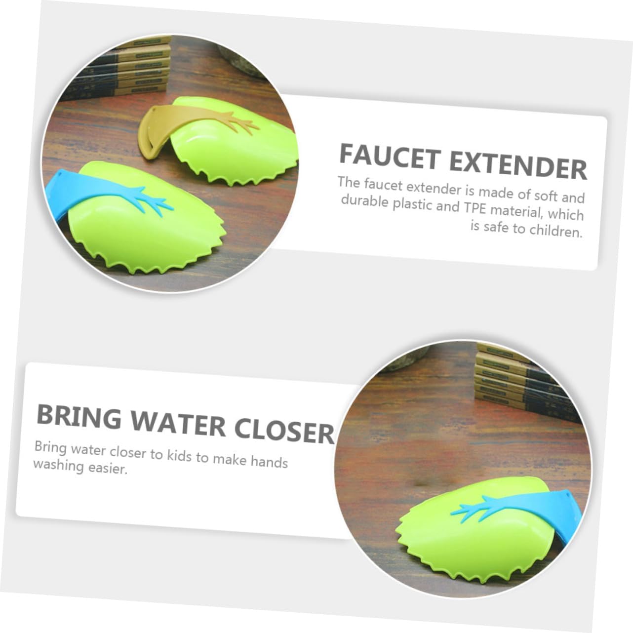 4pcs Boys and Girls Faucet Extenders Bath Spout Adapters for Toddlers Soft Plastic Sink Attachment Safe for Boy Girl's Hand Washing
