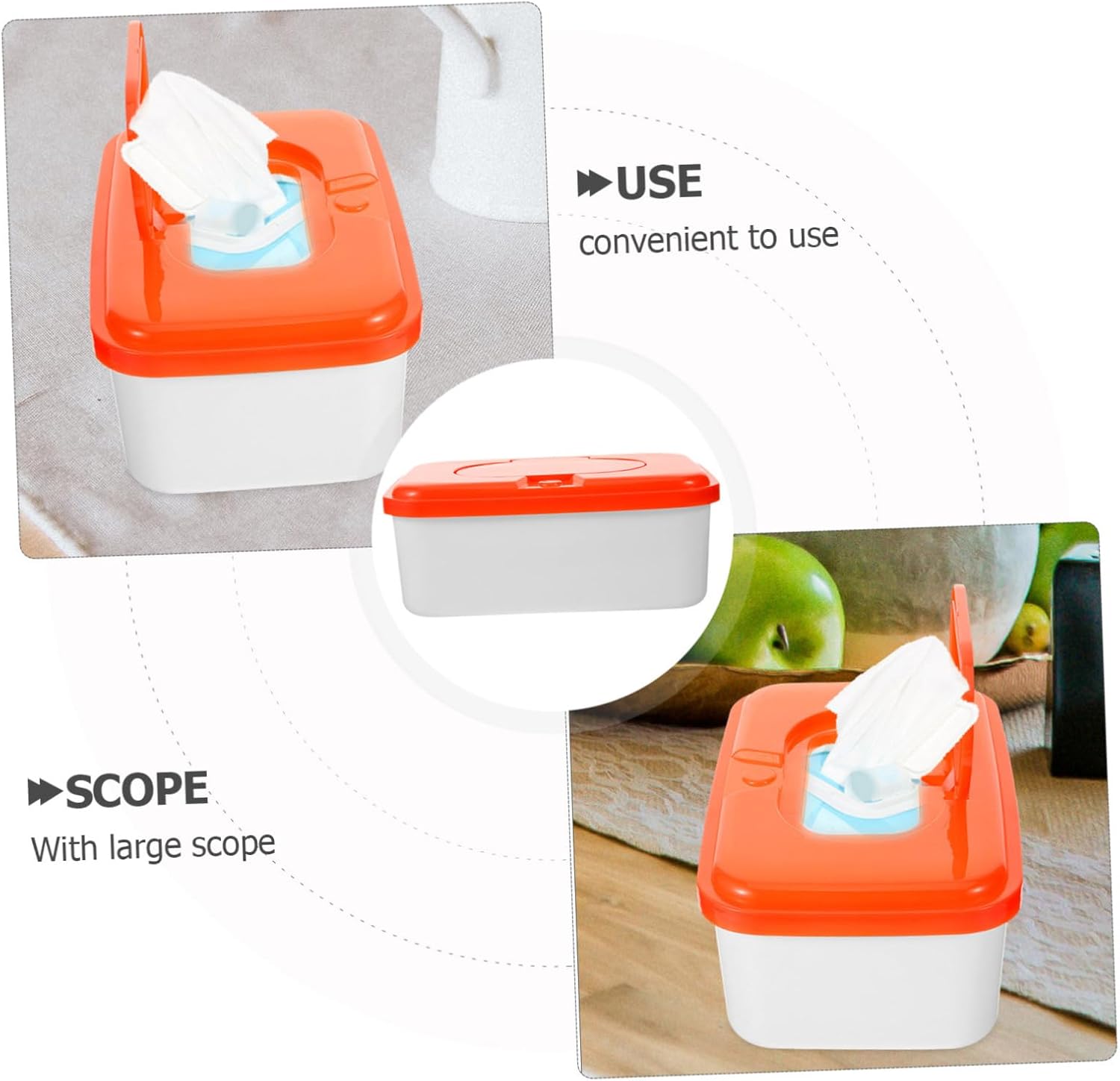 2pcs Wipe Dispenser Wipes Box Tissue Box Holder for Wet Pads Organize Fresh Clump Random Color