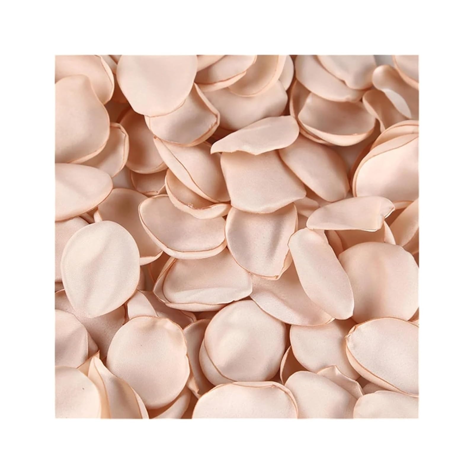 HIFRQVVC Artificial Flower Confetti, Artificial Rose Petals Multicolor 4cm 100 Or 200 Pcs For Wedding Valentines Day(Champagne,200pcs)