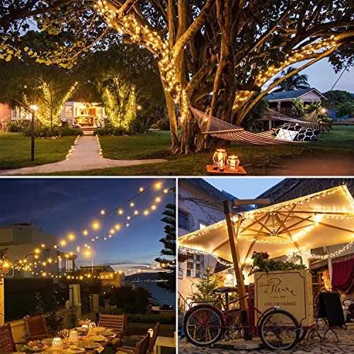 Potive Solar String Lights Outdoor Waterproof, 2 Pack Each 100 Led 42.7 Ft Solar Christmas Lights, 8 Modes Outdoor Solar Lights For Tree Patio Yard Wedding Garden Easter Decorations(Warm White) #TOP6