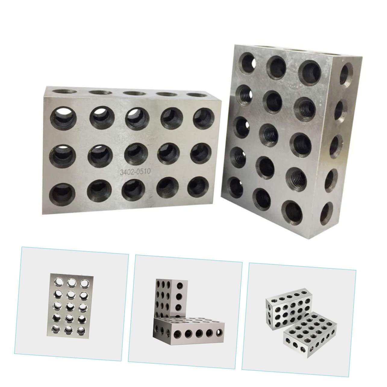 2stücke Präzisionsblock Aus Stahl Für Fräsmaschine Konturblock Parallelunterlage Für Stahlschraubstock Zum Fräsen Und Bohren