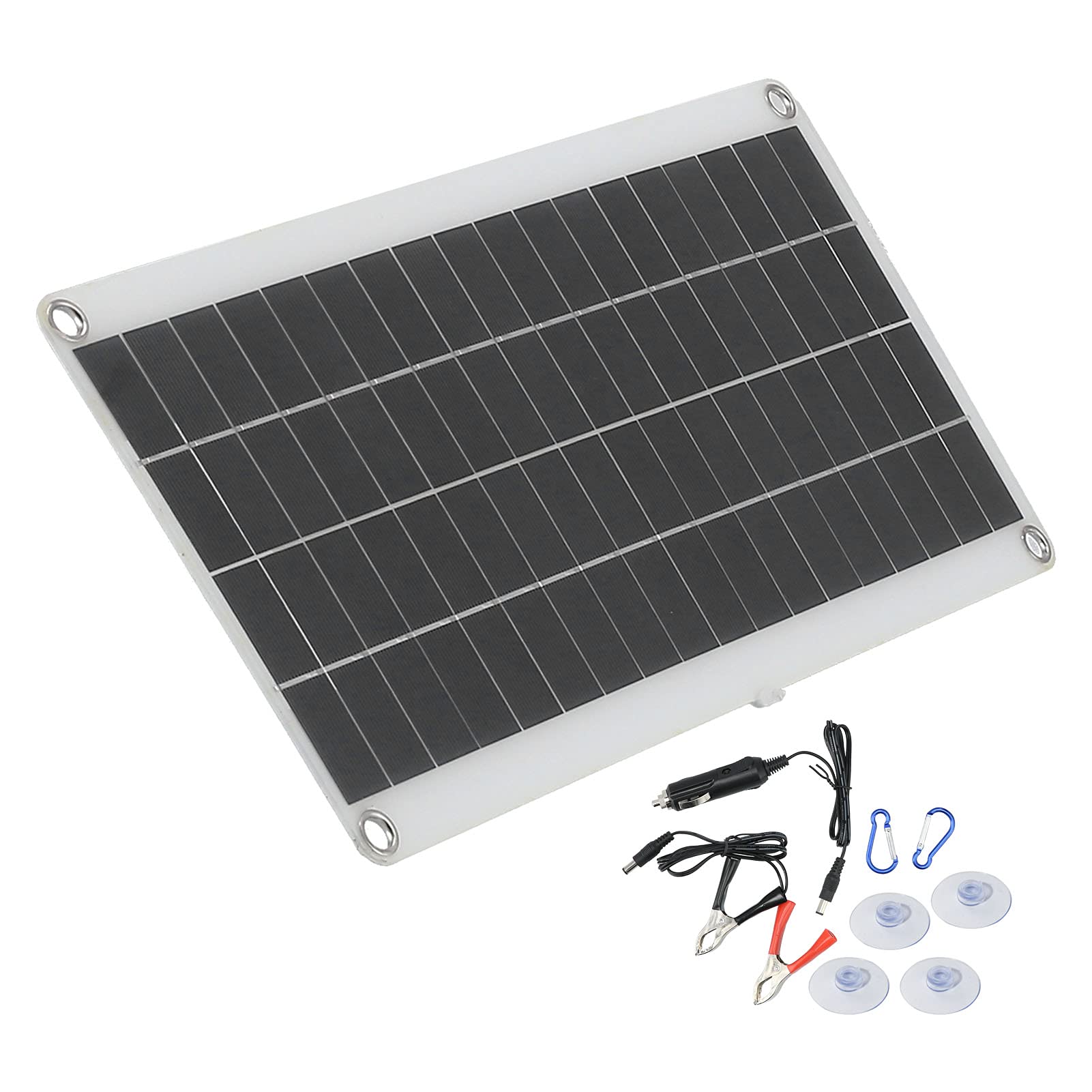 20W Solar r, Solar Cell Charging Panel with Dual USB Ports, Emergency Power for Outdoor Light and Phone Charging