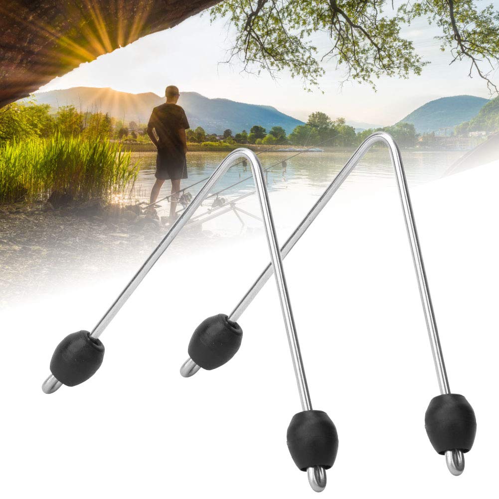 Pilipane Easy Installation and Portability, 2 Pcs Stainless Steel Spearfishing Guns Latex Tube V Shaped Connector Wishbone Accessory, Suitable for Spearfishing Guns (SSA Y017)