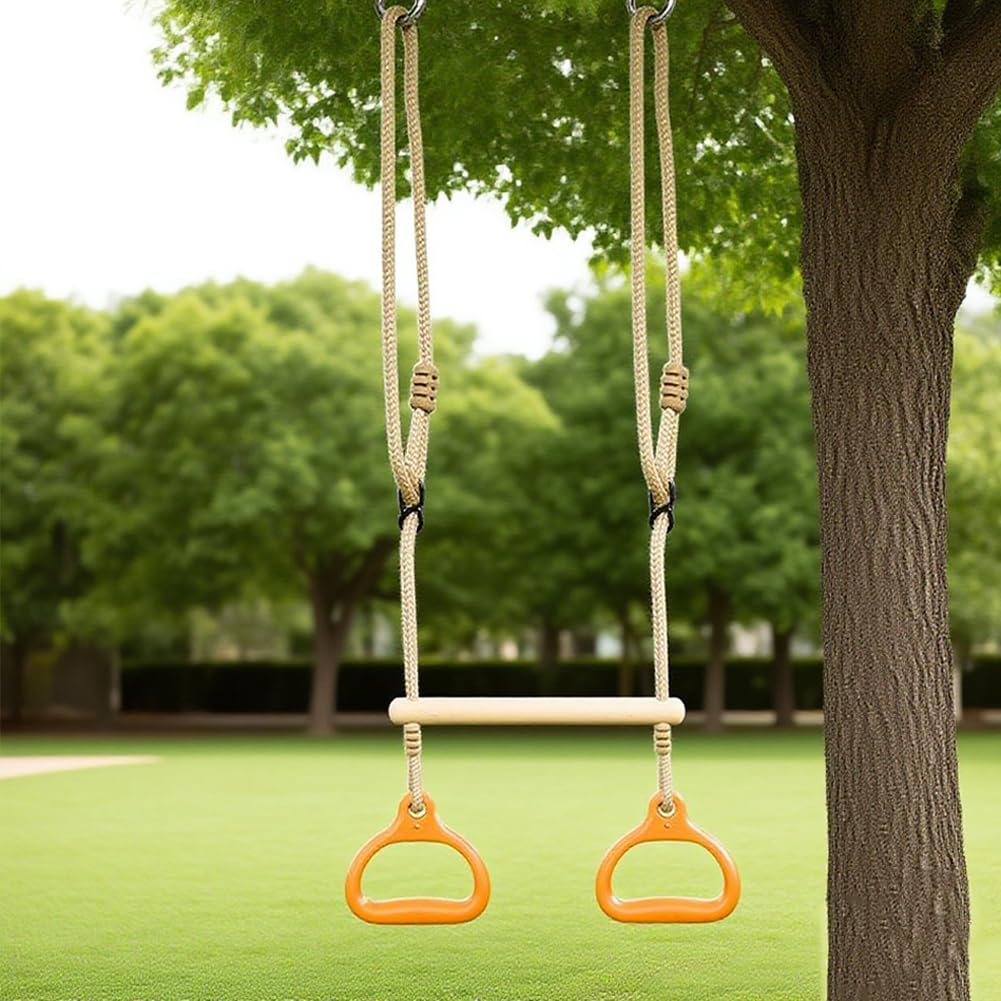 Barra de columpio de trapecio ajustable para niños y adultos, versátil juego de columpio ajustable en altura para gimnasio en casa y parque infantil, divertidas actividades de fitness para todos