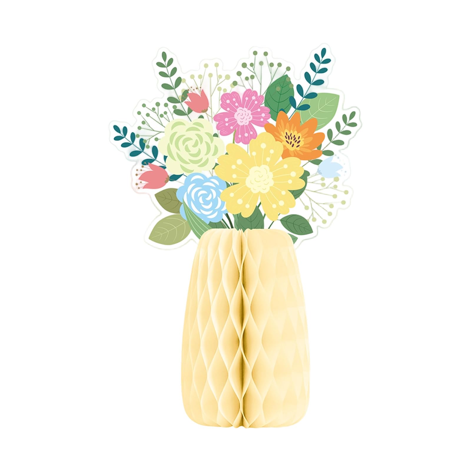 Oxxggkao Three Dimensional Paper Vase Decoration for Tabletop Mantel Easter Party Centerpieces Wedding Receptions Space Enhancing