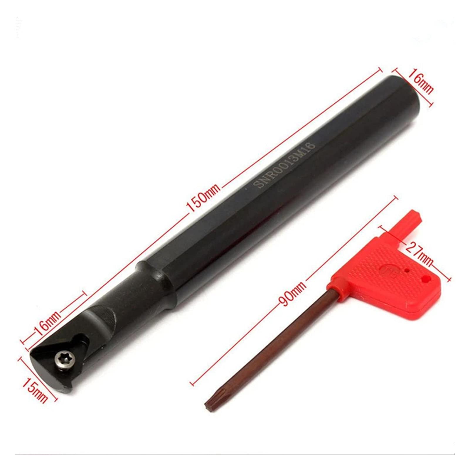 Cortador de fresado de superficie Herramienta de torneado de la barra de aburrimiento SNR0013M16 13x160mm, con 10 insertos de carburo AG60 Herramienta de torno CNC