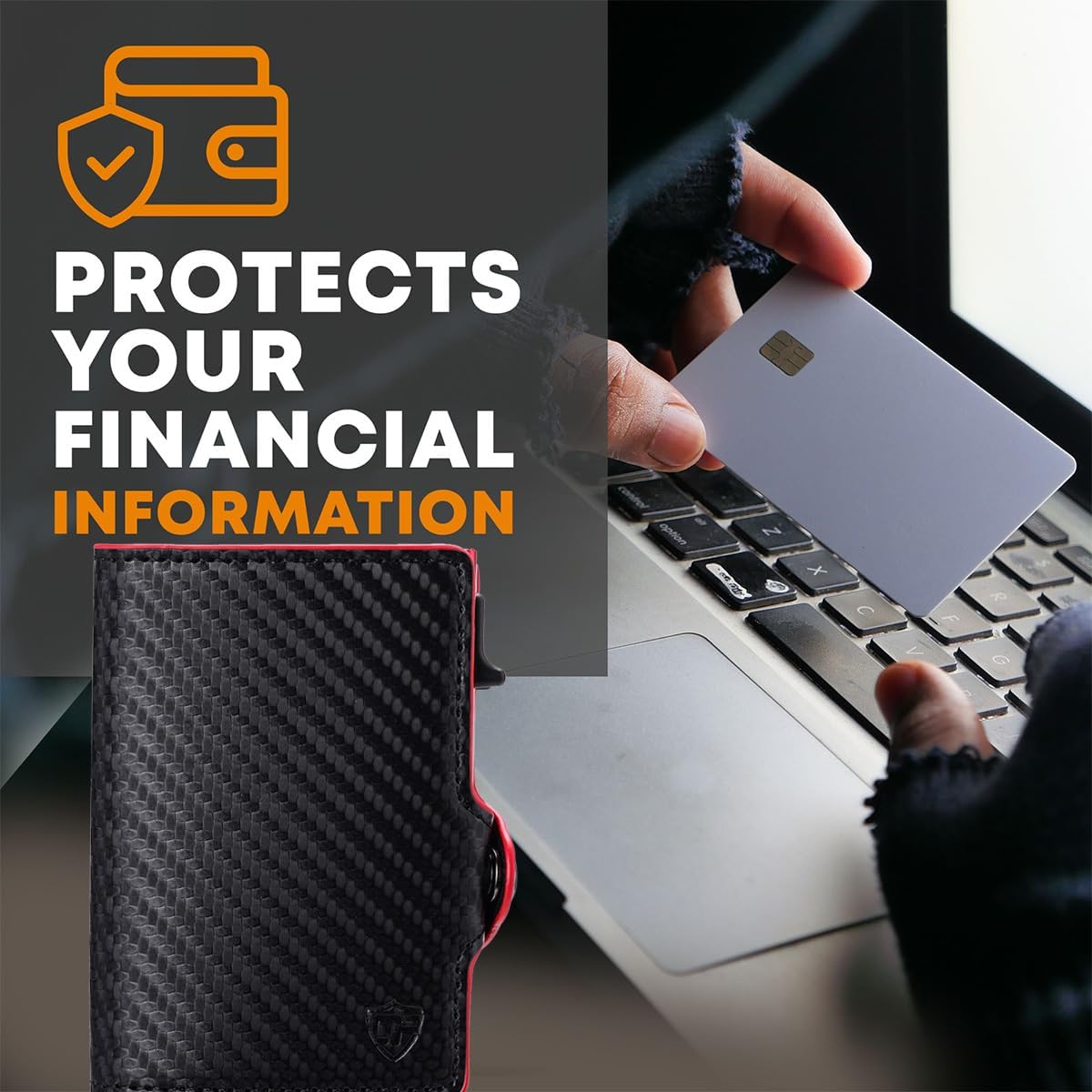 Conceal Plus Card Blocr Pop Up Wallet for Men - Slim Metal RFID Blocking Card Holder (4-6 Cards Ejector) - Minimalist Smart Front Pocket Wallet with Internal Cash + ID Storage - Image 8