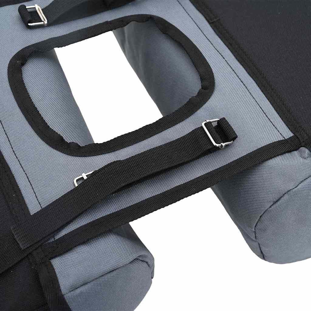 Alforja doble para portaequipajes, impermeable, 31,5 x 15,5 x 40 cm, poliéster, gris y negro, accesorios de bicicleta para viajeros
