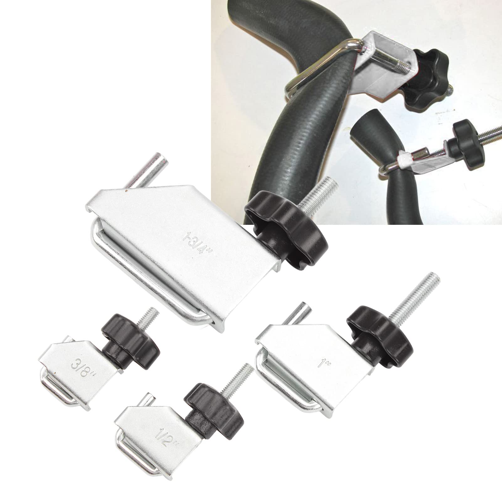 Vacuum Line Clamps 4-Piece Fluid Line Clamp Set - 3/8in To 1-3/4in ...
